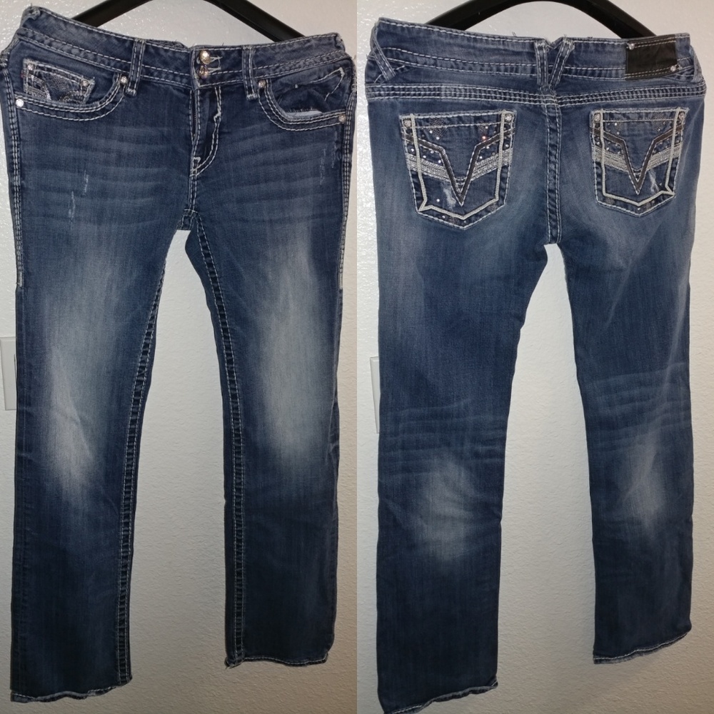 Vigoss embellished distressed jeans